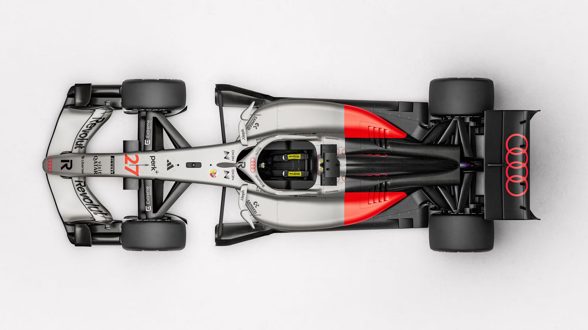 Draufsicht auf den Audi R26.